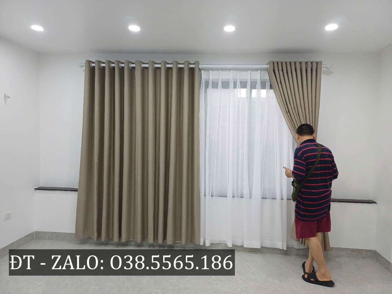 May và lắp rèm vải tại Vân Canh Hoài Đức – Gọi 0385565186